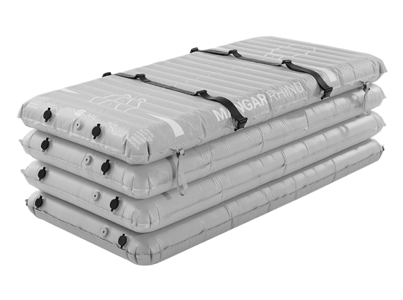 Front Right Side View Of The Winncare Mangar Rhino With Airflo Duo Shown In The Inflated Position