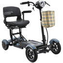 Front Right View Of The Bangeran Dragon EX Mobility Scooter Shown In Sky Blue Color