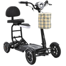Front Right View Of The Bangeran Dragon Mobility Scooter Shown In Black Color