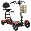 Front Right View Of The Bangeran Dragon Mobility Scooter Shown In Red Color