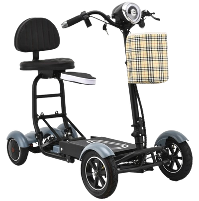 Front Right View Of The Bangeran Dragon Mobility Scooter Shown In Sky Blue Color