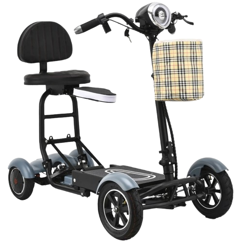 Front Right View Of The Bangeran Dragon Mobility Scooter Shown In Sky Blue Color