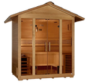Front Right View Of The Golden Designs Vorarlberg 5-Person Outdoor Sauna | GDI-8105-01