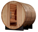 Front Right View Of The Golden Designs Zurich 4-Person Barrel Sauna | GDI-B024-01