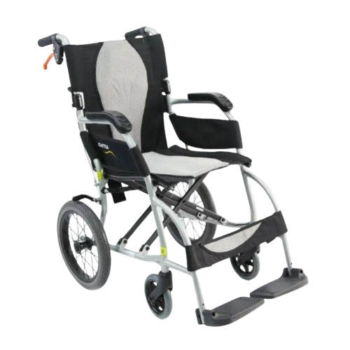Front Right View Of The Karman Ergo Lite Transport Wheelchair