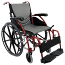 Front Right View Of The Karman S-Ergo 115 Wheelchair Shown With Red Frame
