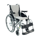 Front Right View Of The Karman S-Ergo 125 Wheelchair Shown With Gray Cushions And Silver Frame