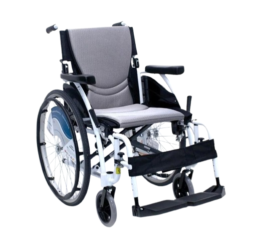 Front Right View Of The Karman S-Ergo 115 Wheelchair Shown With White Frame