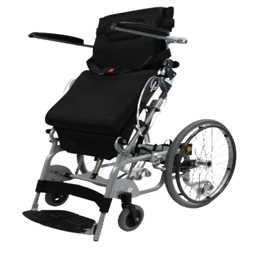 Front Right View Of The Karman XO-101 Standing Wheelchair Shown In The Standing Position