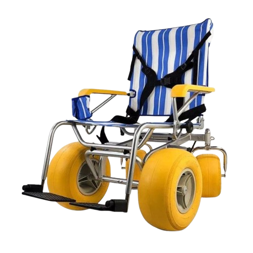 Front View Of The AccessRec TerraWheels All-Terrain Beach Wheelchair