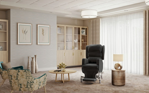 Front View Of The Accora Configura Advance Comfort Chair Positioned In A Home Setting