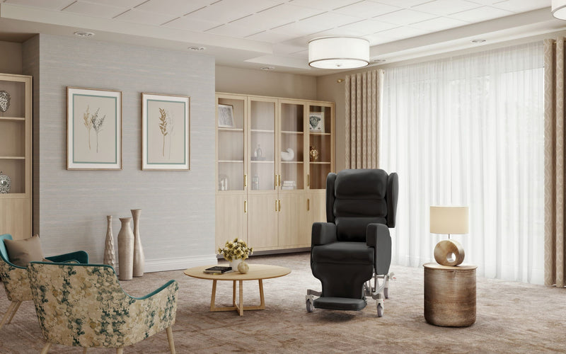 Front View Of The Accora Configura Advance Comfort Chair Positioned In A Home Setting