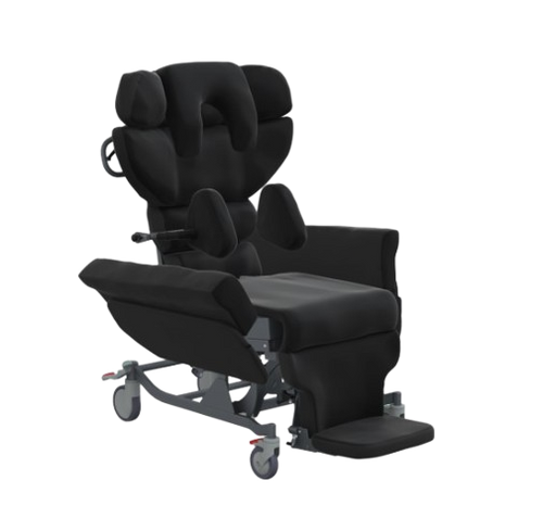 Front View Of The Accora Configura Advance Comfort Chair Shown With Profiled Headrest External Lateral Supports And Dropdown Armrests