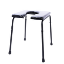 Front View Of The ActiveAid 101 Toilet Shower Chair With A 18"Wx18"D Ensolite® Front/Rear Open Seat 1" Foam