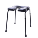 Front View Of The ActiveAid 101 Toilet Shower Chair With A 18"Wx18"D Molded Foam Front Open Contoured Seat