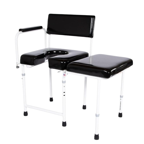 Front View Of The ActiveAid 202 Shower Toilet Chair With B-O Transfer Bench Package #2