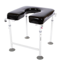 Front View Of The ActiveAid 202 Shower Toilet Chair With Suction Cup Legs