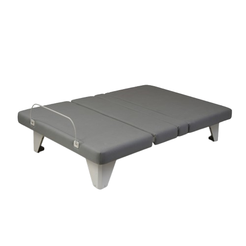 Front View Of The Assured Comfort Signature Hi Low Adjustable Bed In Flat Height Position Shown With No Headboard Or Footboard