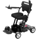 Front View Of The Bangeran Titan Electric Wheelchair Shown In Gray Color With Raised Armrest