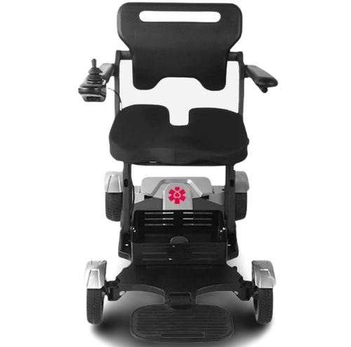 Front View Of The Bangeran Titan Electric Wheelchair Shown In Gray Color 