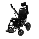 Front View Of The ComfyGo IQ 9000 Electric Wheelchair Shown In Standard Colored Cushions And Black Frame