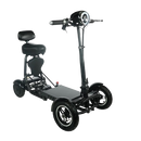 Front View Of The ComfyGo MS 3000 Mobility Scooter Shown In Black Color With Standard Seat