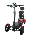 Front View Of The ComfyGo MS 3000 Mobility Scooter Shown In Red Color With Standard Size Seat