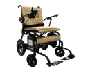 Front View Of The ComfyGo Phoenix Carbon Fiber Electric Wheelchair In Coffee Color