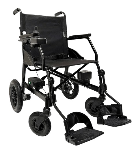 Front View Of The ComfyGo X-Lite Electric Wheelchair Right Side