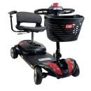 Front View Of The ComfyGo Z4 Mobility Scooter Shown In Red Color Right Side