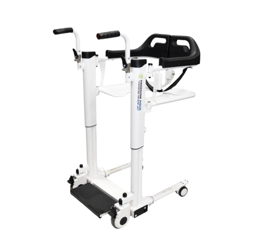 Front View Of The Freedom Aqua Shower Patient Transfer Lift