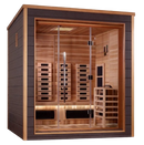Front View Of The Golden Designs Visby 3-Person Hybrid Outdoor Sauna | GDI-8223-01 