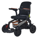 Front View Of The Golden Technologies Ally Pro Omnidirectional Electric Wheelchair Left Side Shown In Gray Color