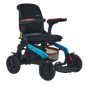 Front View Of The Golden Technologies Ally Pro Omnidirectional Electric Wheelchair Right Side Shown In Teal Color