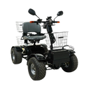 Front View Of The Green Transporter Cheeta Golf All-Terrain Mobility Scooter Single Seat Right Side