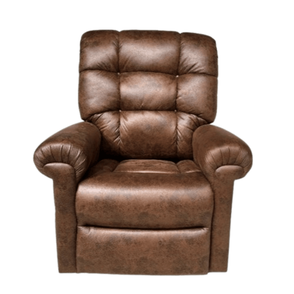 Front View Of The Journey Perfect Lift Chair With Duralux Fabric Shown In Chocolate Color