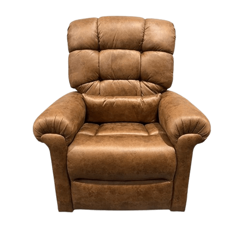 Front View Of The Journey Perfect Lift Chair With Duralux Fabric Shown In Tan Color