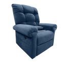 Front View Of The Journey Perfect Lift Chair With Microlux Fabric Shown In Blue Color