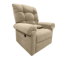 Front View Of The Journey Perfect Lift Chair With Microlux Fabric Shown In Tan Color