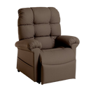 Front View Of The Journey Perfect Lift Chair With Miralux Fabric Shown In The Chocolate Color 