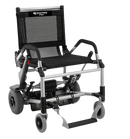 Front View Of The Journey Zinger Electric Wheelchair Shown In Black Color