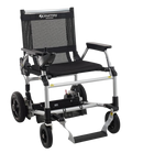 Front View Of The Journey Zoomer Electric Wheelchair Shown In Black Color
