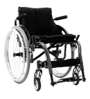 Front View Of The Karman S-Ergo ATX Wheelchair Shown In The Black Diamond Frame Color