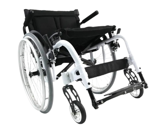 Front View Of The Karman S-Ergo ATX Wheelchair Shown In The Fashion White Frame Color