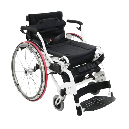 Front View Of The Karman XO-55 Horizon Standing Wheelchair In The Seated Position