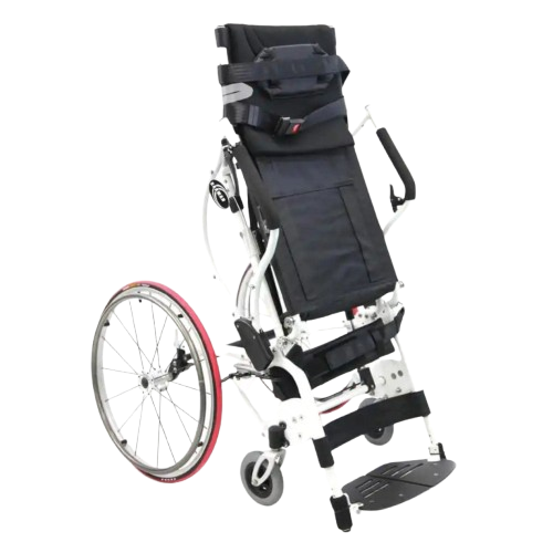 Front View Of The Karman XO-55 Horizon Standing Wheelchair In The Standing Position