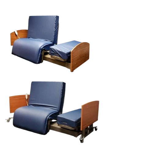 Front View Of The Med Mizer Active Care Rotating Bed Demonstrating The Different Frame Models