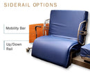 Front View Of The Med Mizer Active Care Rotating Bed Highlighting Siderail Options