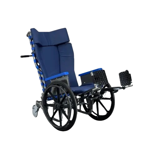 Front View Of The Med Mizer Freedom Flex Chair With Mag Wheels And Optional Elevating Leg Rests