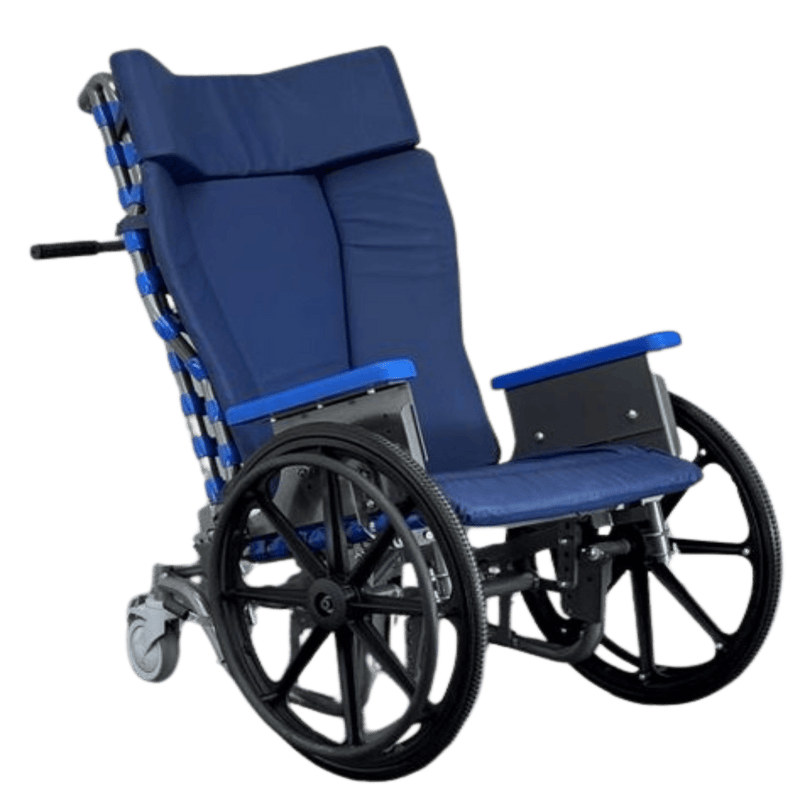 Front View Of The Med Mizer Freedom Flex Chair With Mag Wheels